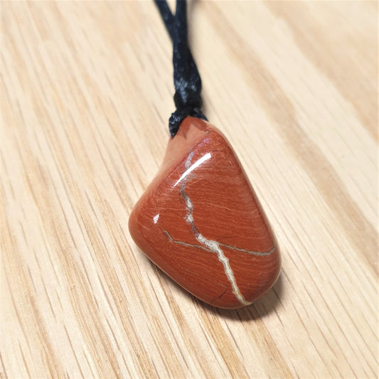 Red Jasper Drilled Tumbled Pendant