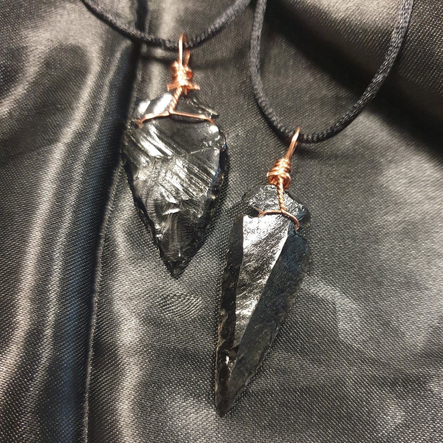 Black Obsidian Arrow Pendant