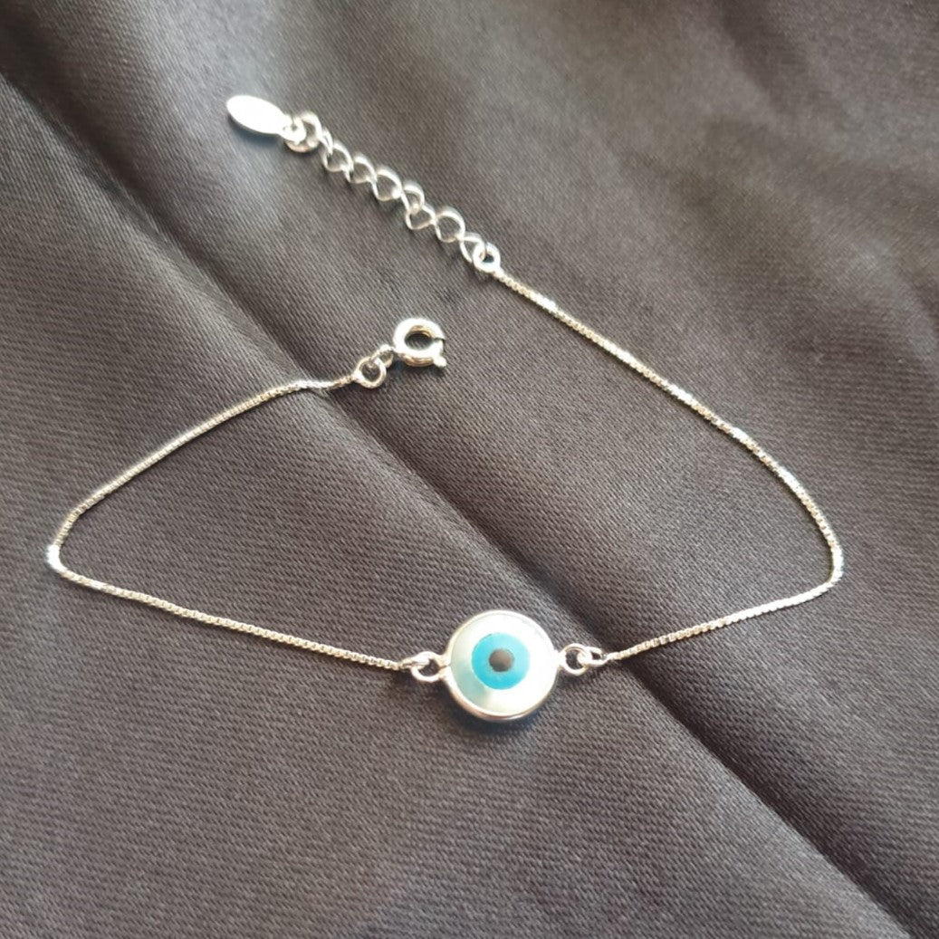 Evil Eye MOP Bracelet |Silver