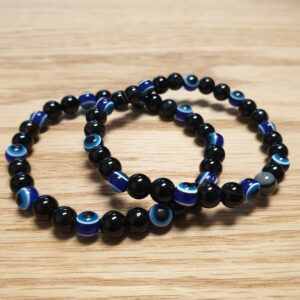 Evil Eye & Onyx 6mm Bracelet