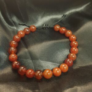 carnelian macrame bracelet