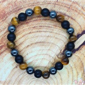 Triple Protection Bracelet (Tigers eye, Hematite, Agate)