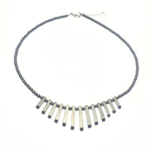 Hematite 4mm Beaded Necklace