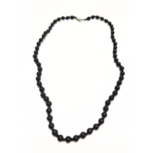 Black Tourmaline 6mm Beaded Necklace