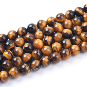 Tigers Eye AB 8mm Round Loose Beads ±46pcs