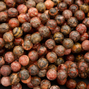 Leopard Skin Jasper 8mm Round Loose Beads ±46pcs