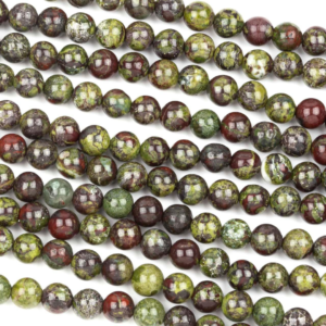 Dragon's Blood Jasper 8mm Round Loose Beads ±46pcs