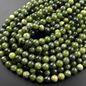 Nephrite Jade 8mm Round Loose Beads ±46pcs