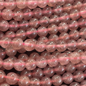 Strawberry Quartz 8mm Round Loose Beads ±46pcs