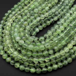 Prehnite 8mm Round Loose Beads ±46pcs