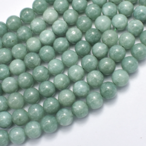Blue Jade 8mm Round Loose Beads 46pcs