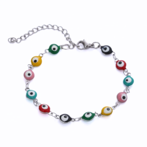 Rainbow Evil Eye Bracelet