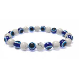 Evil Eye & Howlite Bracelet