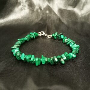 Malachite Chip Bracelet (with clip)
