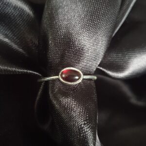 Garnet Cabochon Stack Ring