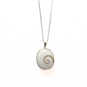 Shiva Shell Oval Pendant(20x22) |Silver