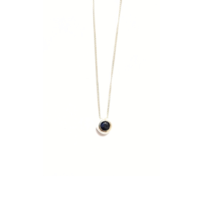 Blue Sapphire Float Necklace |Silver
