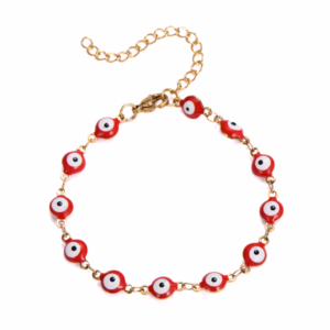 Red Evil Eye Gold Bracelet