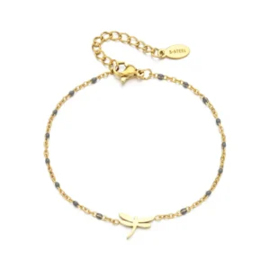 Gold Dragonfly Bracelet |Stainless Steel